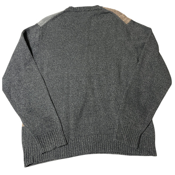 Geoffrey Bean Vintage 90s Pullover Sweater XL Colorblock Cable Knit Grandpa - Picture 2 of 10